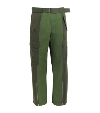 Simkhai Contrast-patch Cargo Trousers In Green