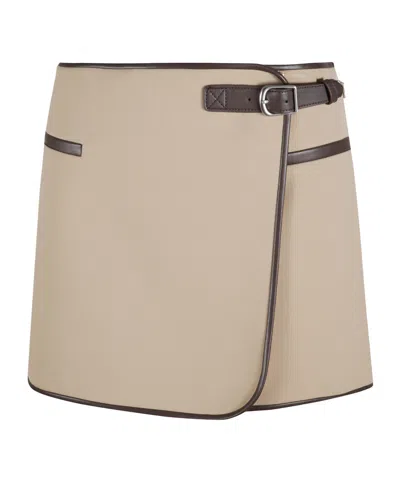 Simkhai Contrasting Color Half-length Skirt In Gray