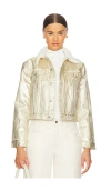 Simkhai Copeland Jacket In Matte Gold