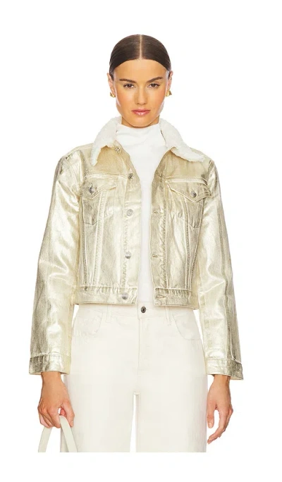 Simkhai Copeland Jacket In Matte Gold