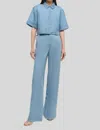 Simkhai Coralena Wide Leg Pants In Blue In Blue