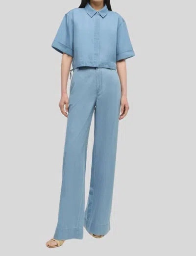 SIMKHAI CORALENA WIDE LEG PANTS IN BLUE