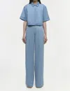 Simkhai Coralena Wide Leg Pants In Stratus In Blue