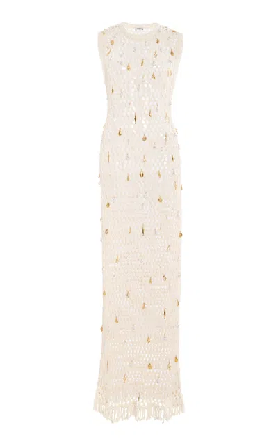 Simkhai Coralia Cotton-blend Knit Charmed Midi Dress In Pink