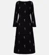 Simkhai Coretta Embellished Crêpe Midi Dress In Black