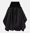 Simkhai Black Midi Skirt With Elastic Waist And Draped Design In Viscose Woman In Black
