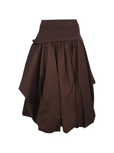 Simkhai Corinn Midi Skirt In Brown