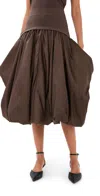 Simkhai Corinn Midi Skirt Chocolate In Brown