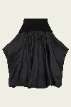 Simkhai Corinn Taffeta Knit Midi Skirt In Black In Black