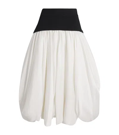 Simkhai Corrin Bubble Midi Skirt In White