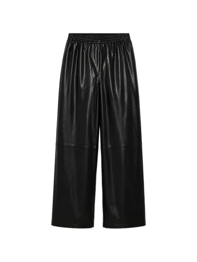Simkhai Corrine Straight-leg Leather Trousers In Blue