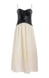 Simkhai Cortland Belted Bustier Midi Dress In Black