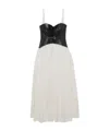 Simkhai Cortland Belted Bustier Midi Dress In Black Multi In White