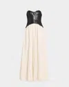 Simkhai Cortland Belted Bustier Midi Dress In Black Multi In Black