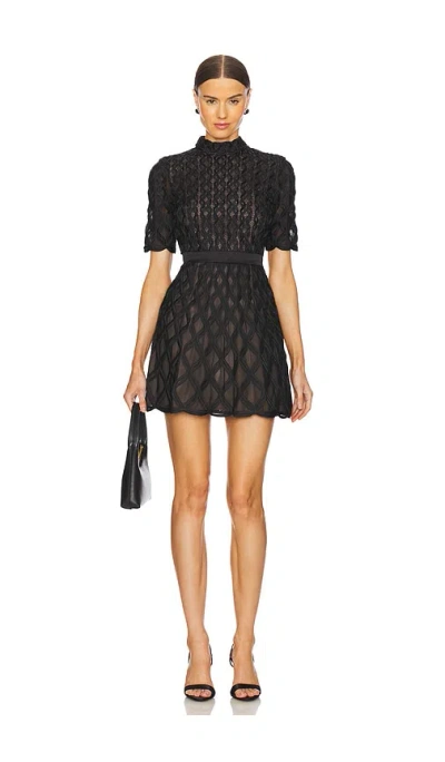 Simkhai Costina Short Sleeve Dress In Black