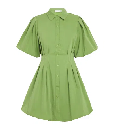 Simkhai Cotton-blend Cleo Mini Dress In Green