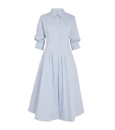 Simkhai Cotton-blend Jazz Midi Shirt Dress In Blue