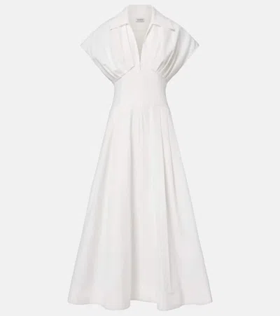 Simkhai Cotton-blend Poplin Midi Dress In White