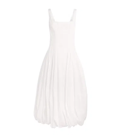 Simkhai Women's Hally Cotton Poplin Gathered Bubble Midi Dress In White