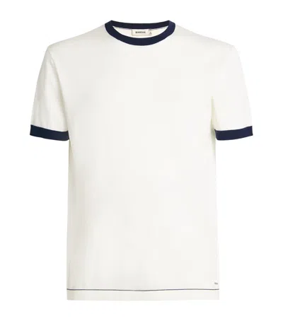 Simkhai Cotton Contrast-collar Donovan T-shirt In White