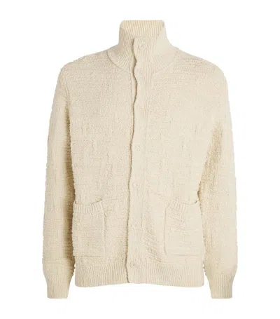 Simkhai Cotton Textured Cardigan In Sand