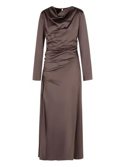 Simkhai Odessa Dress In Chocolate Acetate Blend In Brown
