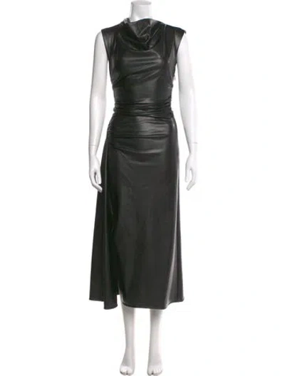 Pre-owned Simkhai Cowl Neck Long Dress In Black