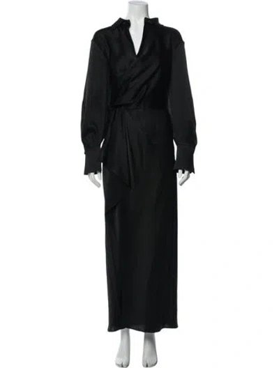 Pre-owned Simkhai Cowl Neck Long Dress In Blue