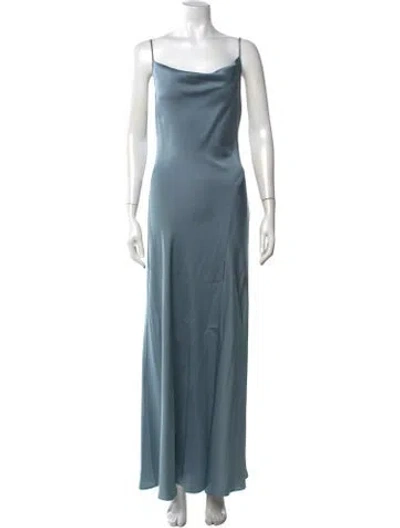 Pre-owned Simkhai Cowl Neck Long Dress In Blue