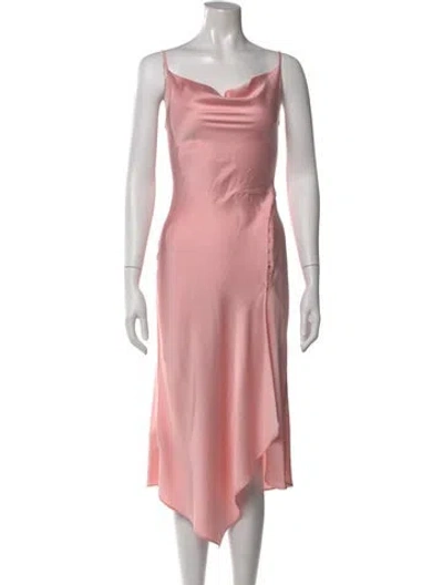 Pre-owned Simkhai Cowl Neck Long Dress In Pink