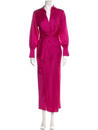 Pre-owned Simkhai Cowl Neck Long Dress In Pink