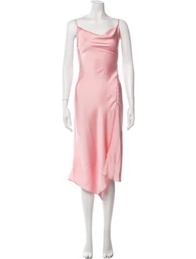 Pre-owned Simkhai Cowl Neck Long Dress In Pink