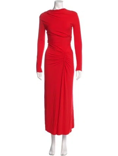 Pre-owned Simkhai Cowl Neck Long Dress In Red