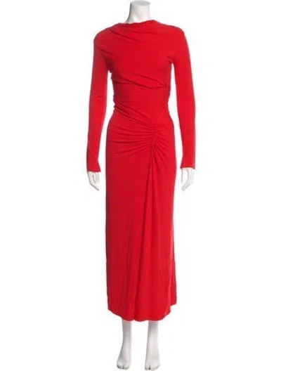 Pre-owned Simkhai Cowl Neck Long Dress In Red