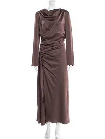 Pre-owned Simkhai Cowl Neck Long Dress W/ Tags In Brown
