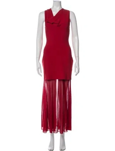 Pre-owned Simkhai Cowl Neck Long Dress W/ Tags In Red