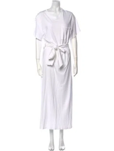 Pre-owned Simkhai Cowl Neck Long Dress In White
