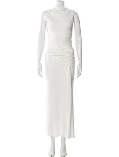 Pre-owned Simkhai Cowl Neck Long Dress In White