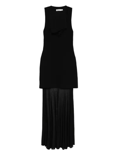 Simkhai Maxikleid Mit Schalkragen In Black
