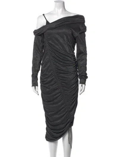 Pre-owned Simkhai Cowl Neck Midi Length Dress In Black