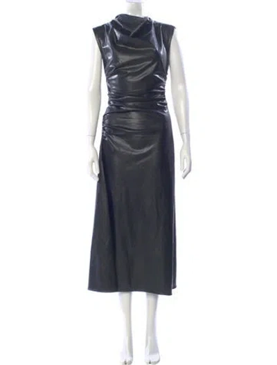 Pre-owned Simkhai Cowl Neck Midi Length Dress In Gray