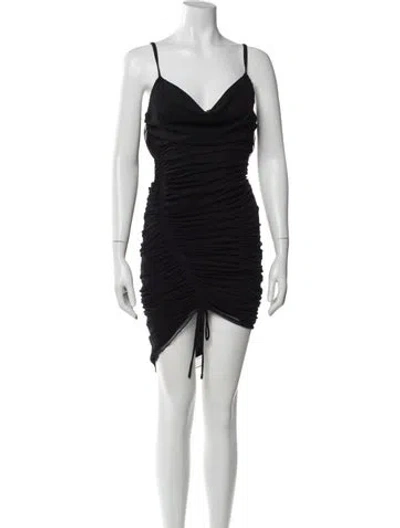 Pre-owned Simkhai Cowl Neck Mini Dress In Black