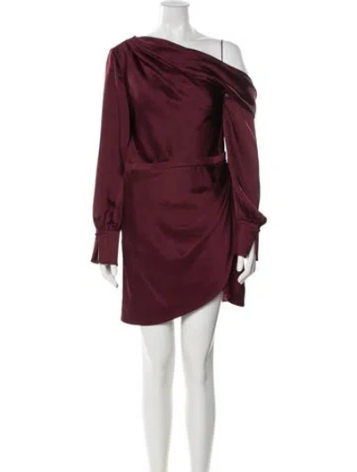 Pre-owned Simkhai Cowl Neck Mini Dress In Burgundy