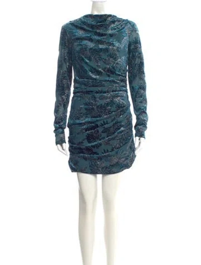 Pre-owned Simkhai Cowl Neck Mini Dress W/ Tags In Blue
