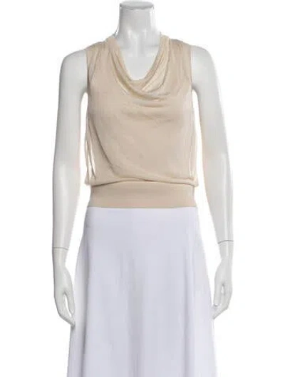 Pre-owned Simkhai Cowl Neck Sleeveless Top In Neutrals