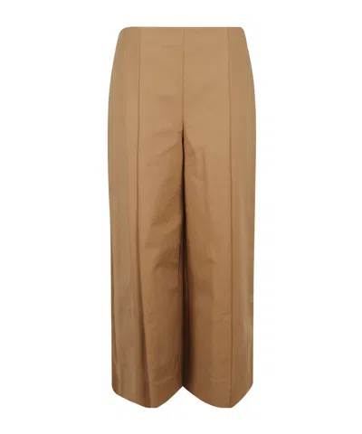 Simkhai Pressed-crease Wide-leg Trousers In Neutral