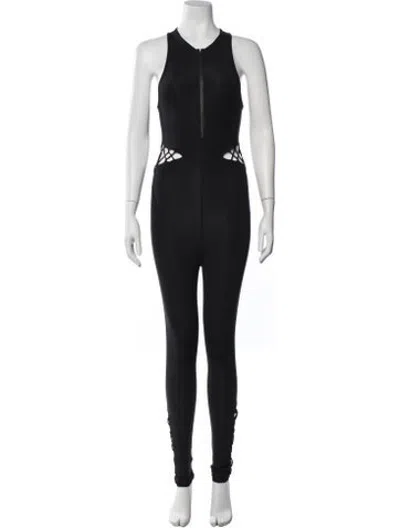 Pre-owned Simkhai Crew Neck Jumpsuit In Black