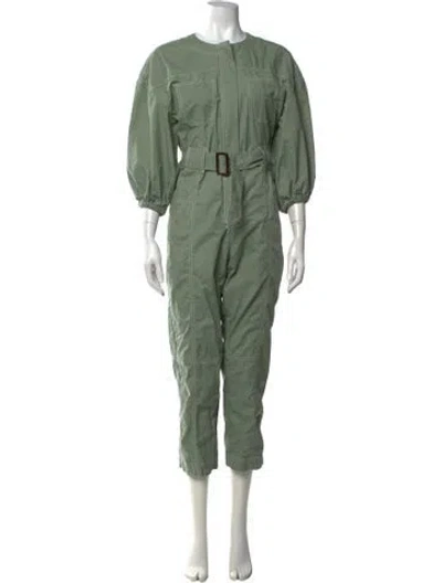 Pre-owned Simkhai Crew Neck Jumpsuit In Green