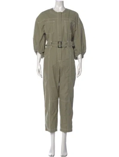 Pre-owned Simkhai Crew Neck Jumpsuit In Green