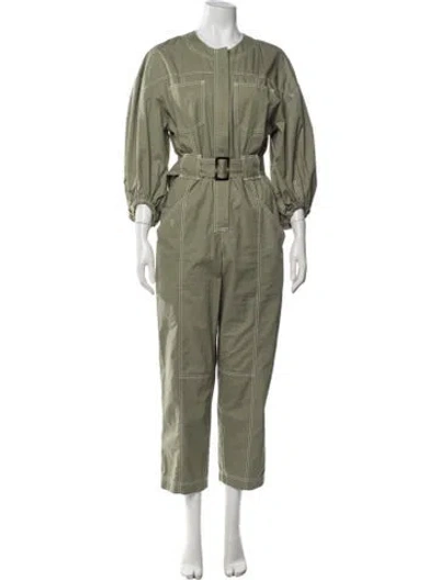 Pre-owned Simkhai Crew Neck Jumpsuit In Green